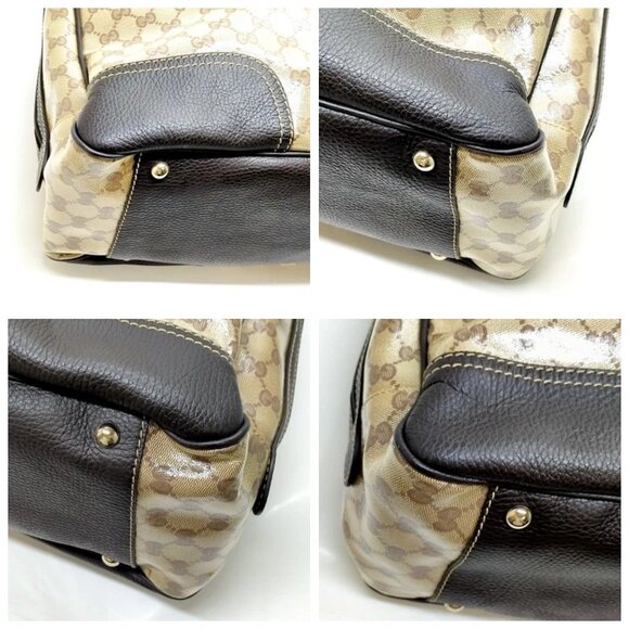 Gucci Hand Bag Sherry Line Brown PVC 693-042825 - Picture 6 of 13